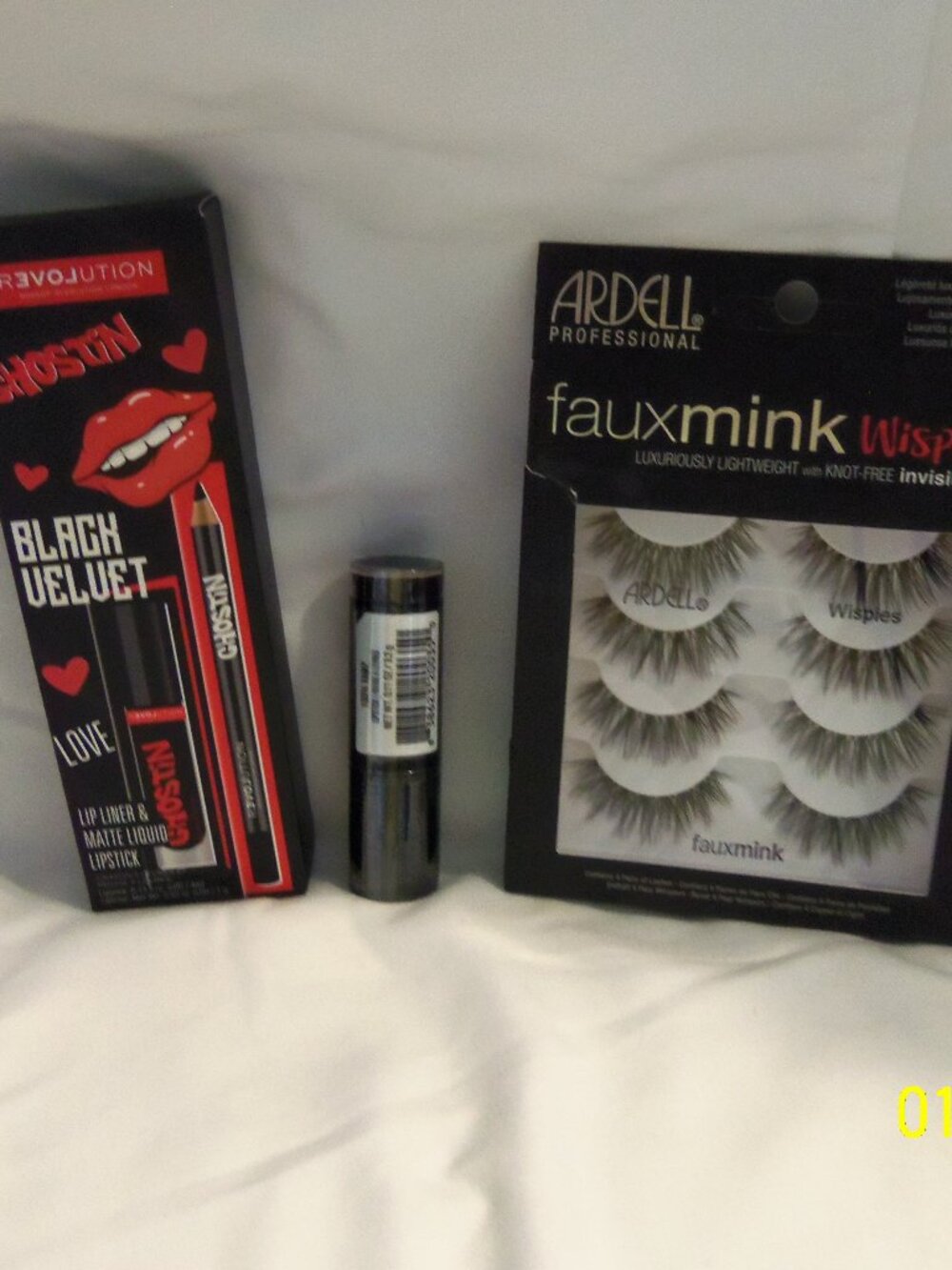 Ardell Faux Mink Wispies Lashes, Revolution Black Velvet Ghostin